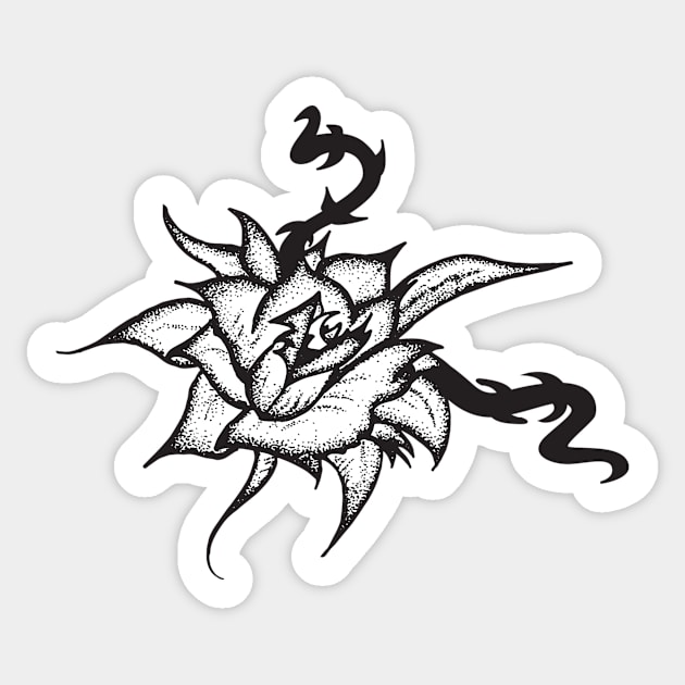 Rose Sticker by goldenraged